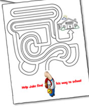 Help Jake find his way to school
